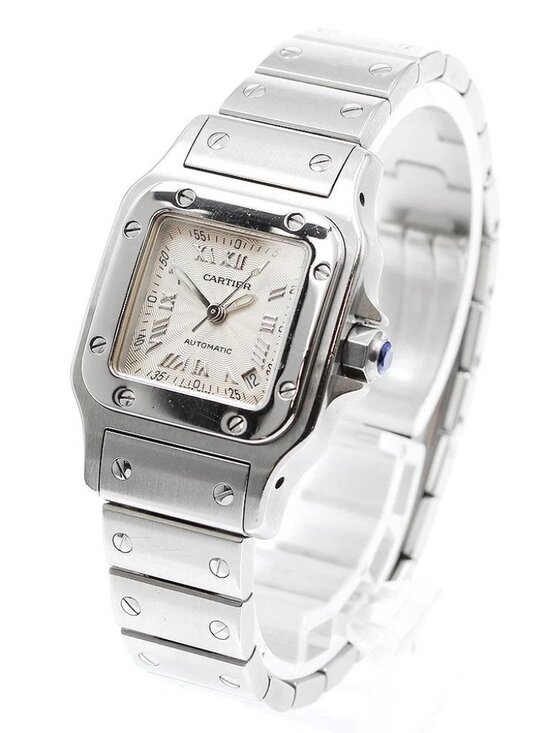 CARTIER Santos GalbeeSM W20044D6 Date Silver Dial Automatic Ladies Watch_960637 main image 5